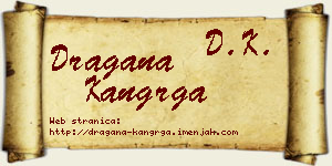 Dragana Kangrga vizit kartica